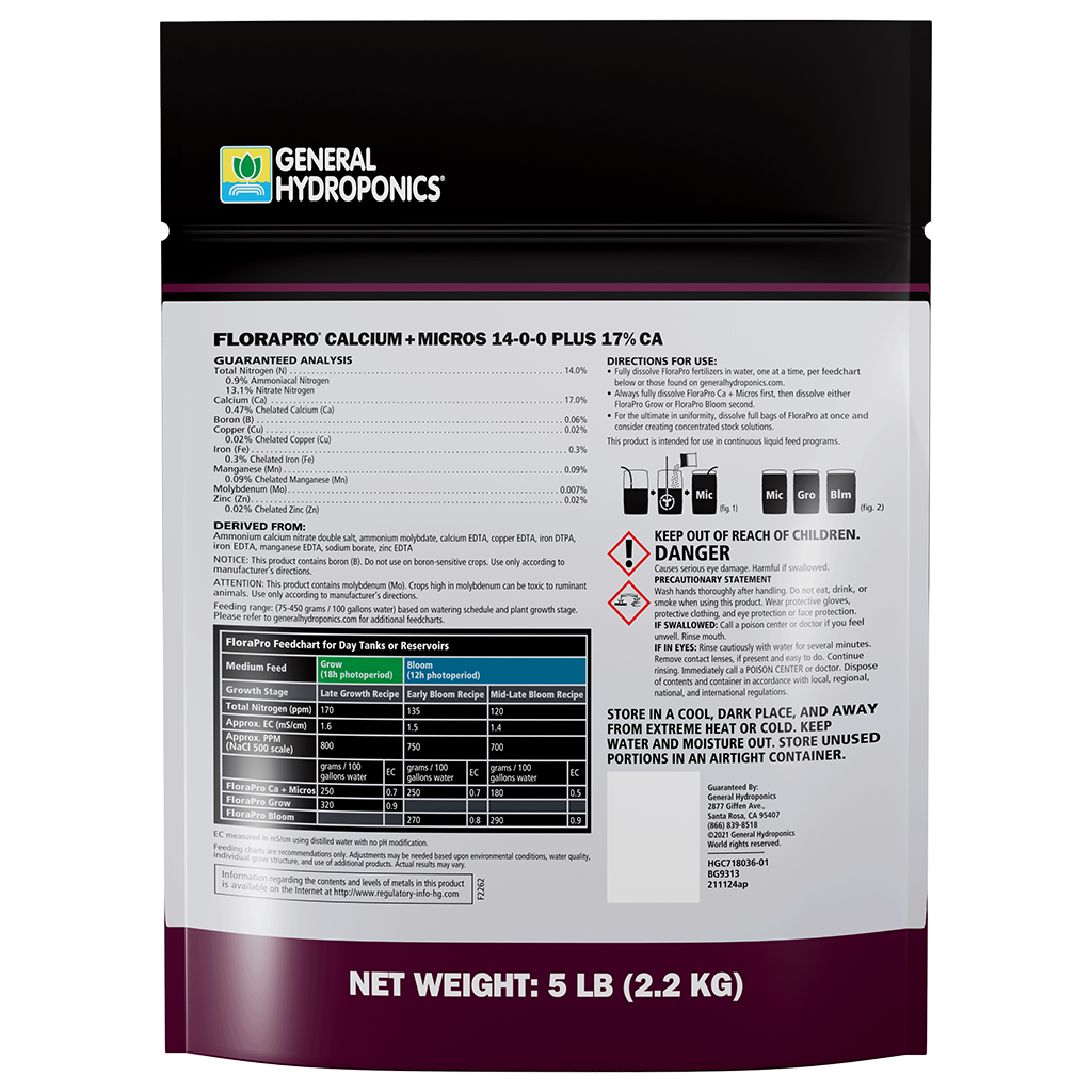 FloraPro Calcium + Micros Hydroponic Fertilizer