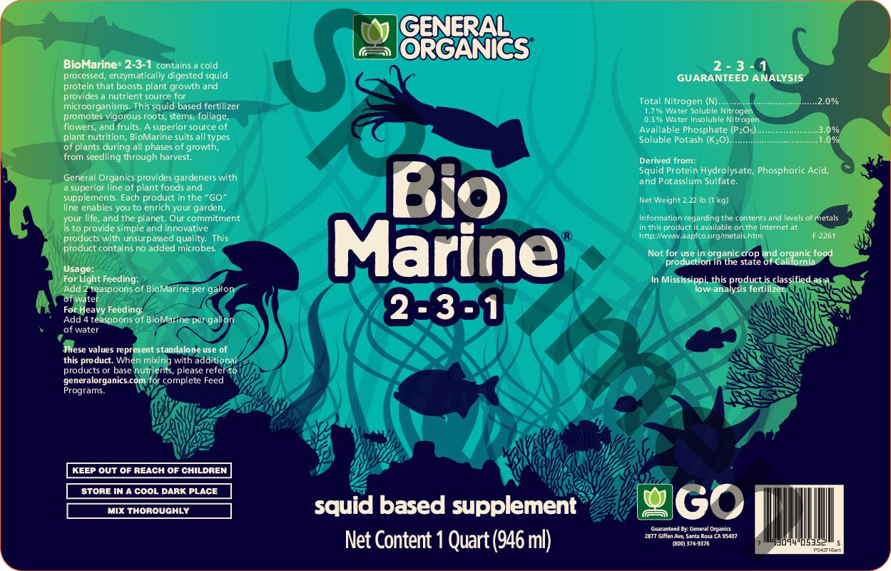BioMarine® Product Label