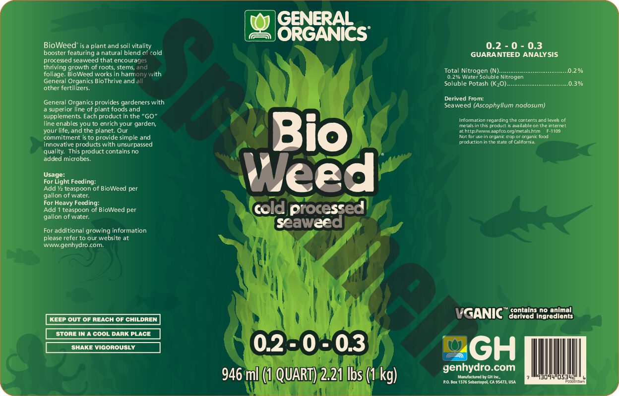 BioWeed® Product Label