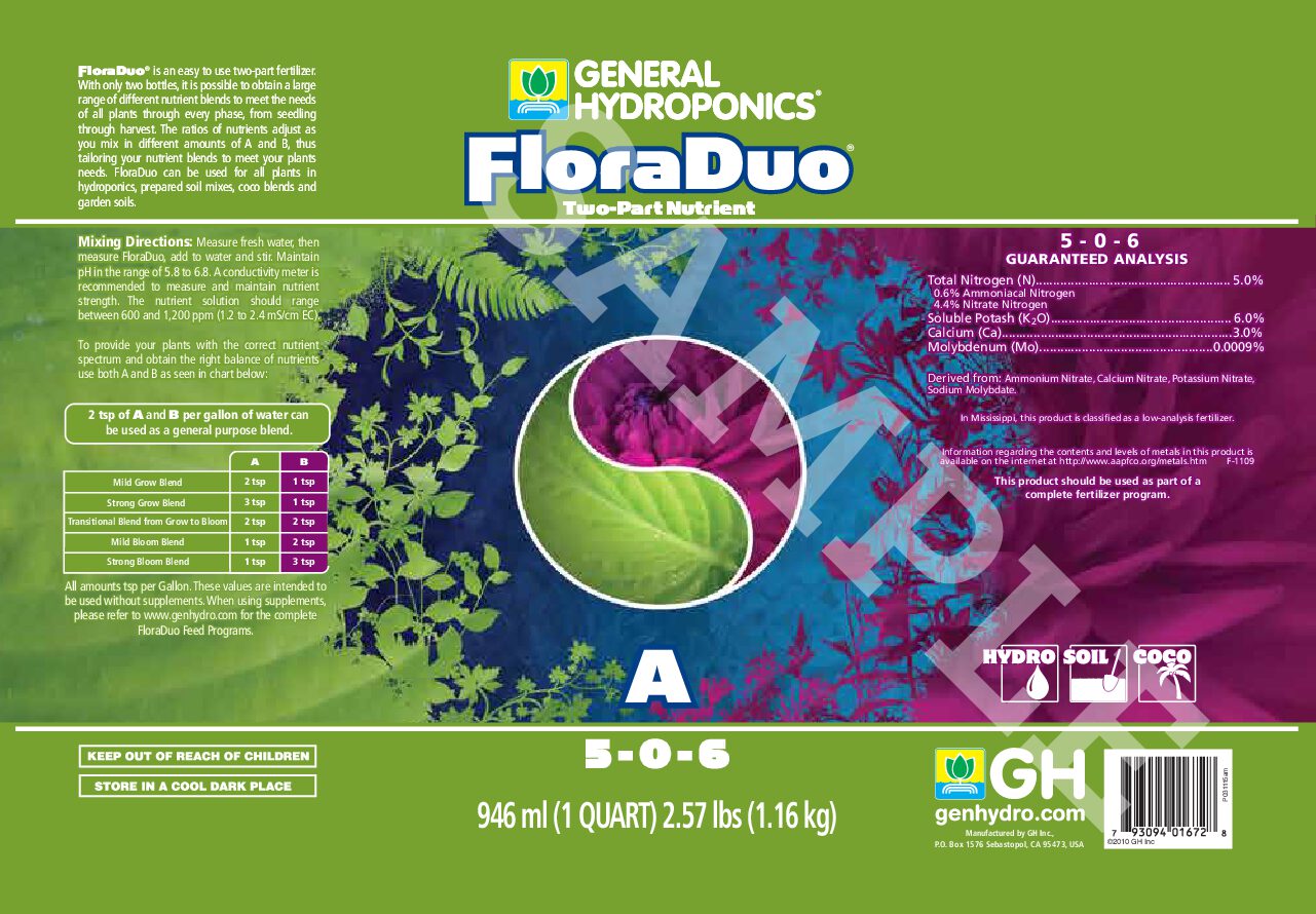 FloraDuo® A Product Label