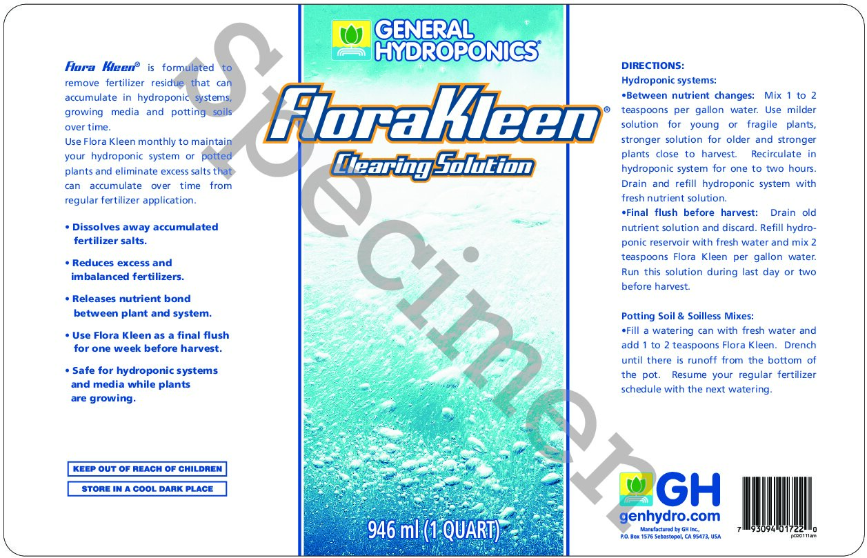 FloraKleen® Product Label