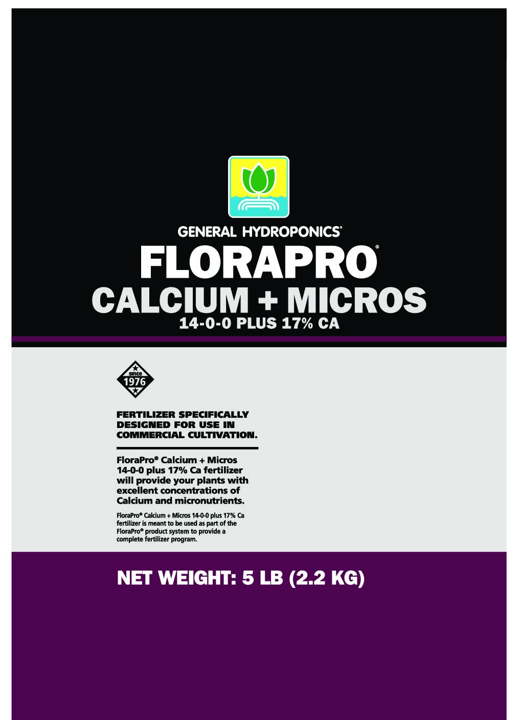 FloraPro™ Calcium + Micros Product Label