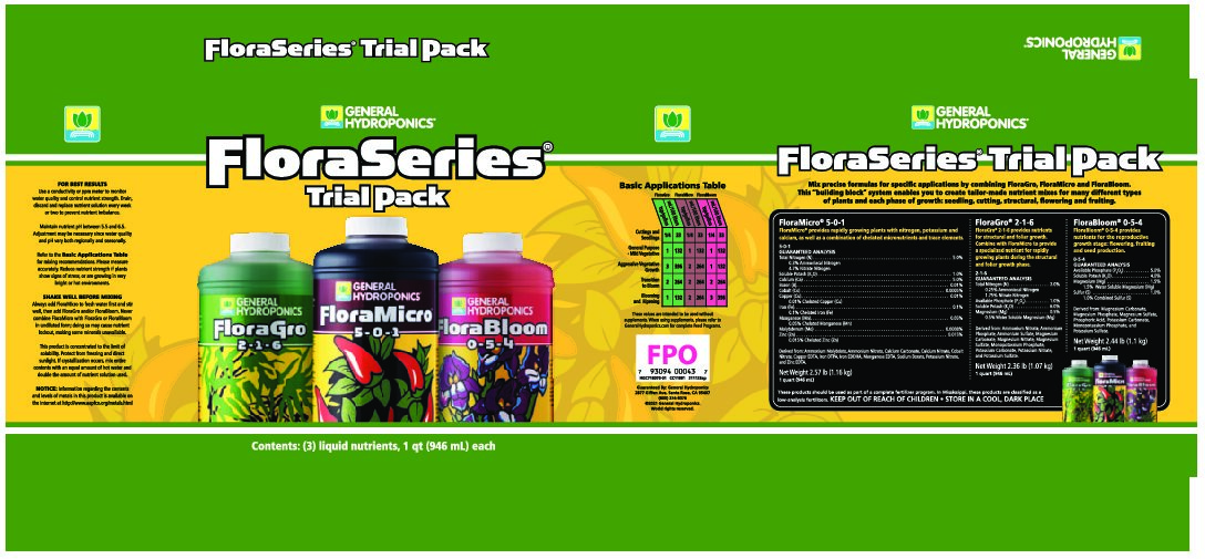 FloraSeries® Trial Pack Product Label