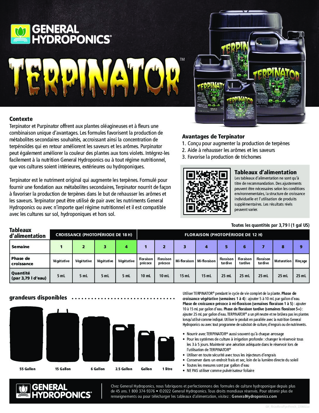 Terpinator® / Purpinator® Sell Sheet (French)
